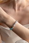 Heliophilia Silver Pulsera Verde y Blanco con Colgante de Aleación